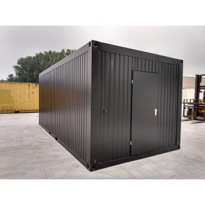 KANTOORCONTAINER – ZWARTE UITVOERING – 6 x 3 m